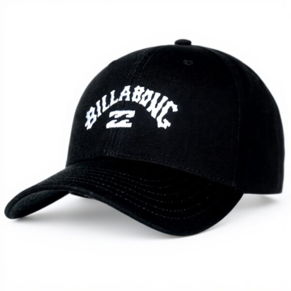 Billabong Snapback Cap for Boys Black 6-Panel Construction