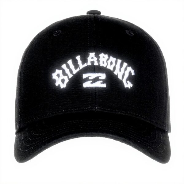 Billabong Snapback Cap for Boys Black 6-Panel Construction