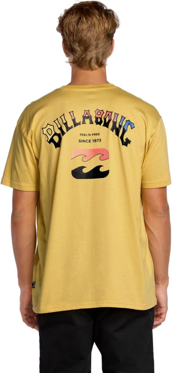 Billabong Mens Arch Fade Premium T-Shirt Black Screen Tee-1