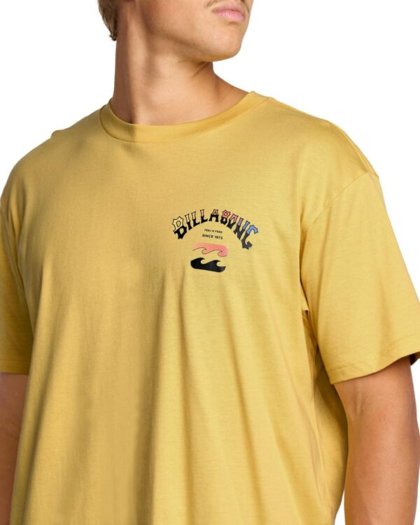 Billabong Mens Arch Fade Premium T-Shirt Black Screen Tee-4