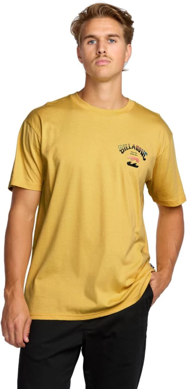 Billabong Mens Arch Fade Premium T-Shirt Black Screen Tee-0