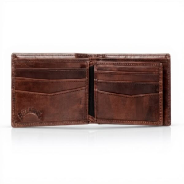 BILLABONG Mens Leather Wallet Passport Holder Travel