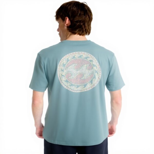 Billabong Men Crayon Wave SS T-Shirt Washed Blue