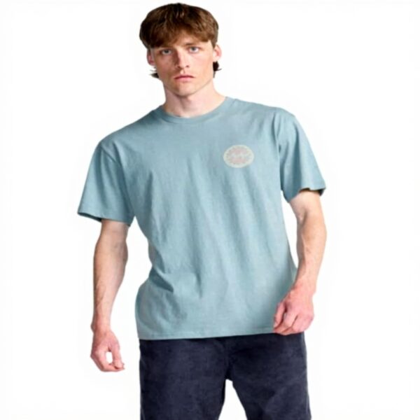 Billabong Men Crayon Wave SS T-Shirt Washed Blue