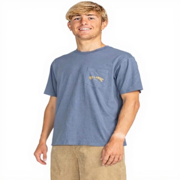 Billabong Mens T-Shirt Stacked Arch Pocket Core Fit