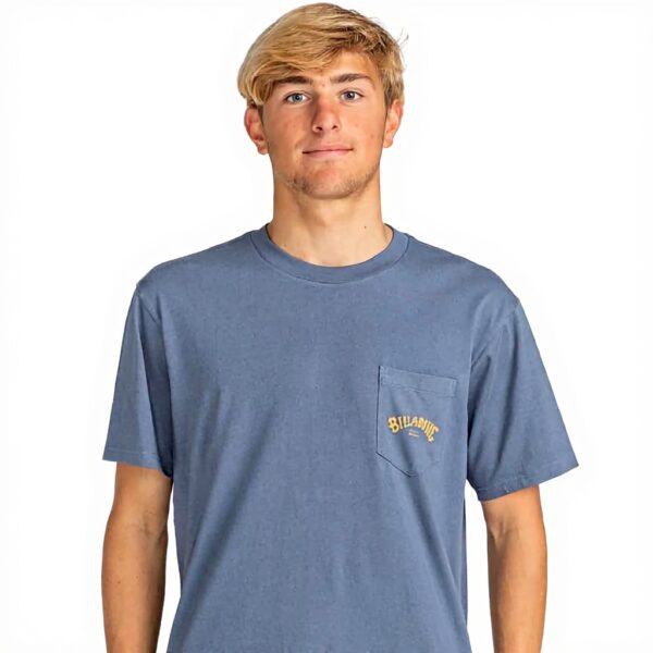 Billabong Mens T-Shirt Stacked Arch Pocket Core Fit