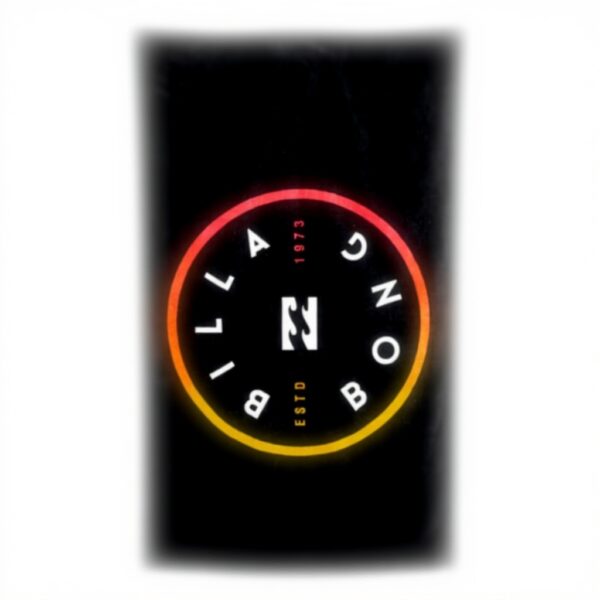 Billabong Mens Beach Towel Cotton One Size Black