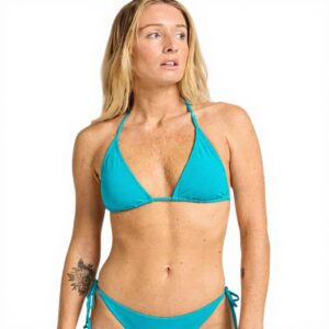 BILLABONG Womens Swimsuit Recycled Nylon Halter Ties