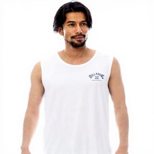 BILLABONG Rash Guard Mens UPF Swim Shirt White