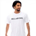 Mens Rash Guard Billabong Black Logo Rush Tee Large