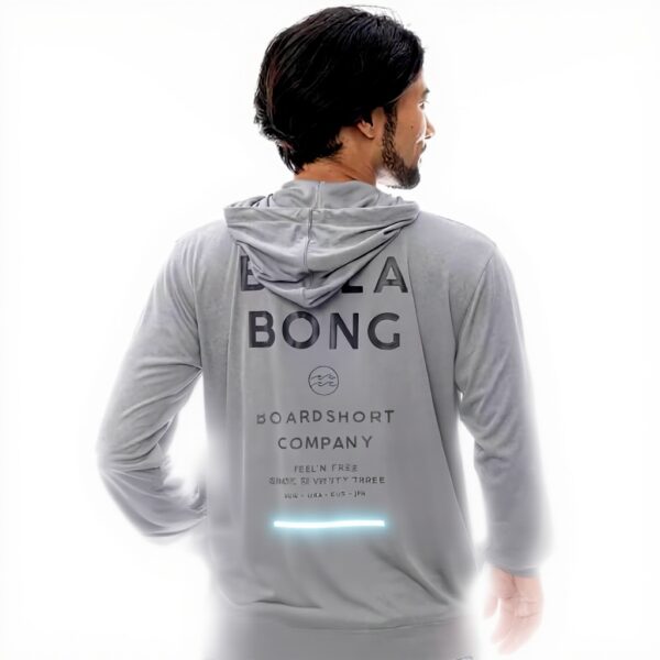 BILLABONG Mens Rash Guard Zip Hood Long Sleeve
