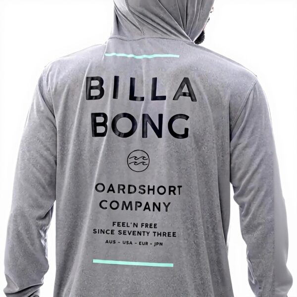BILLABONG Mens Rash Guard Zip Hood Long Sleeve