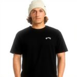 Quiksilver Mens Arch Crew T-Shirt Black White Knit Top
