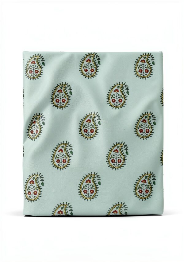 Velvet Fabric by oneOone Mint Green Stretch Decor Material-2