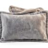 Flysheep Light Gray Fleece Blanket Set Winter Warm-4