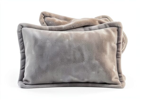 Flysheep Light Gray Fleece Blanket Set Winter Warm-4
