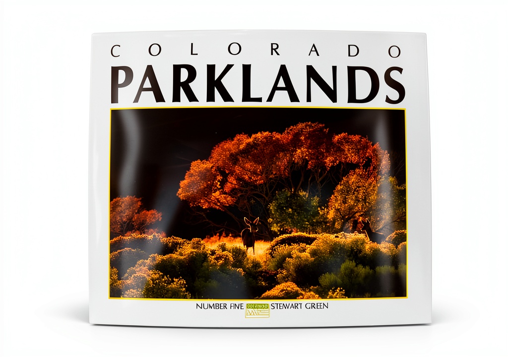Installing Colorado Parklands 5 Travel Guide Falcon Press Publishing on a wooden desk