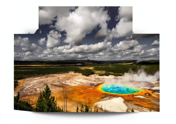 Lunarable Yellowstone Mouse Pad Non Slip Rubber Nature