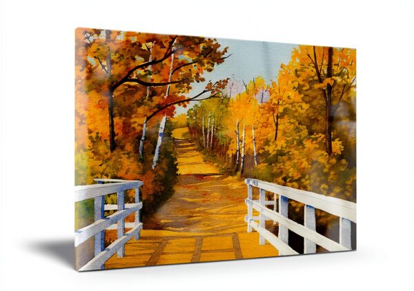 Designart Parkland Trails Metal Wall Art Photography Yellow