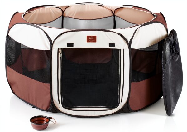 Pet Playpen Secure Lightweight Portable Dog Playpen-0