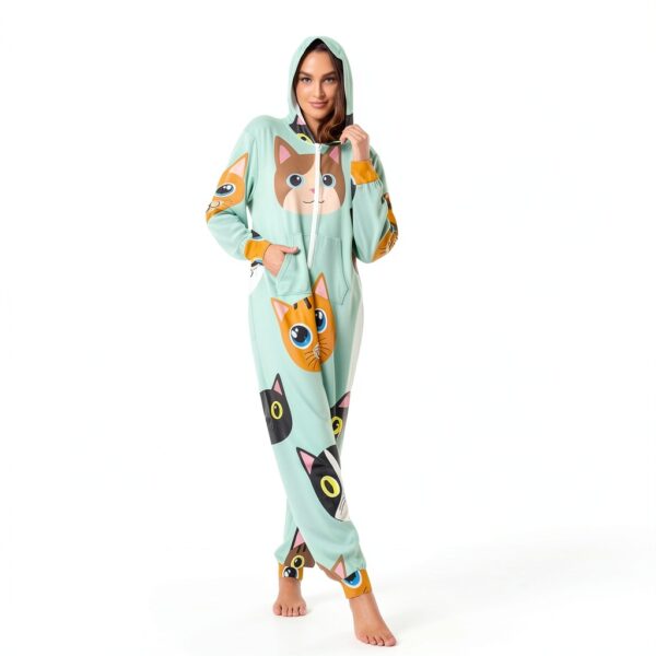 RPLIFE Hooded Velvet Pajamas Soft Unisex Lounge Wear-6
