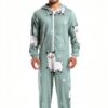 RPLIFE Llama Print Onesie Pastel Mint Cozy Velvet Unisex-1