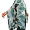 OAROK Mint Gray Leaf Scarf Polyester Tassel Unisex Adult-3