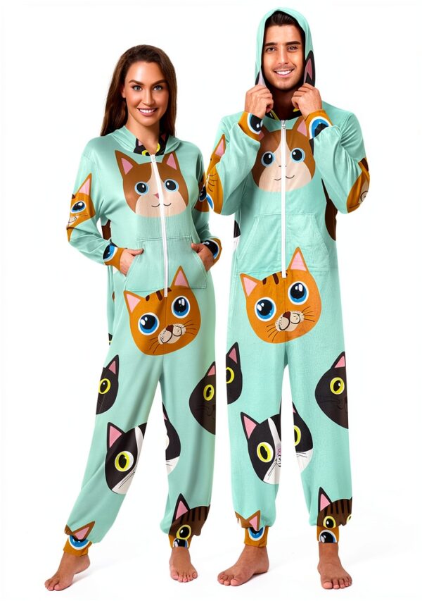 RPLIFE Hooded Velvet Pajamas Soft Unisex Lounge Wear-2