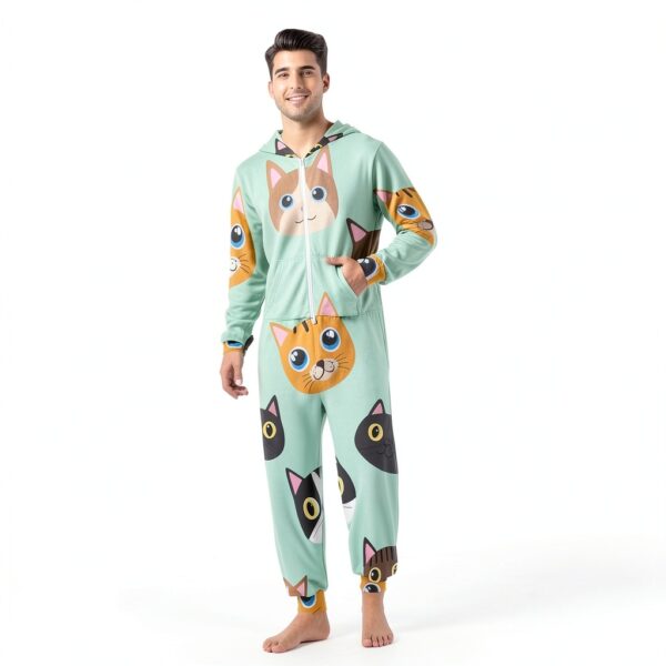 RPLIFE Hooded Velvet Pajamas Soft Unisex Lounge Wear-5
