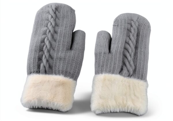 Nurnesy Reversible Thermal Gloves Double Sided Warmth Unisex-8