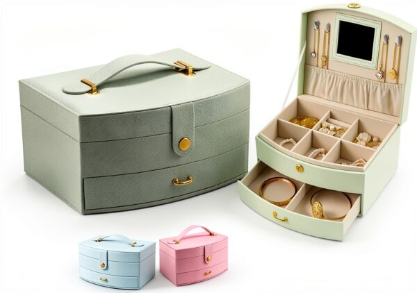DPS Trading Ltd Jewelry Box Green Modern Luxury Storage-0
