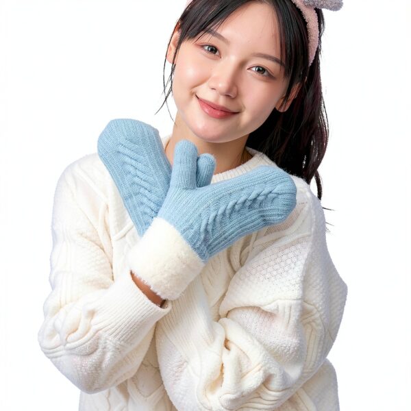 Nurnesy Reversible Thermal Gloves Double Sided Warmth Unisex-2