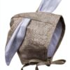 Bunny Bonnet Baby Hat Camel Linen Velvet Ears Mali Wear-0