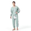 RPLIFE Llama Print Onesie Pastel Mint Cozy Velvet Unisex-5