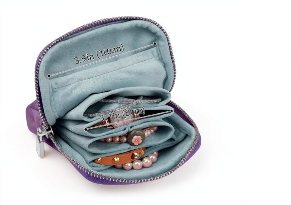 Lumayina 2-in-1 Velvet Jewelry Organizer Lavender Purple-4