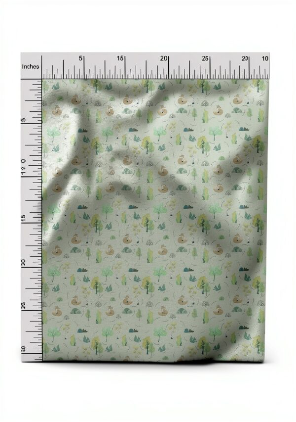oneOone Velvet Mint Green Fabric Autumn Sewing Material Print Fabric by The Yard 58 Inch Wide-2