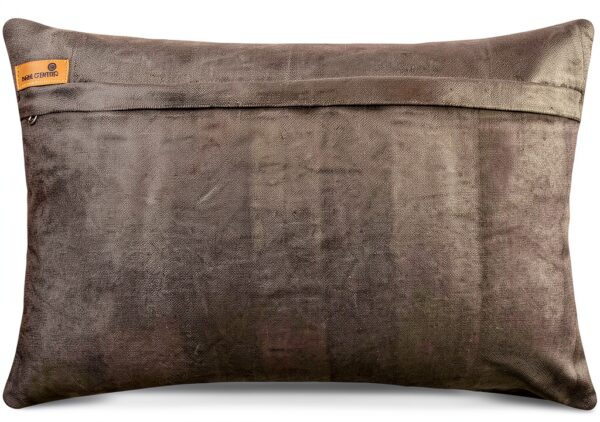 The HomeCentric Decorative Charcoal Grey 30x65 cm (12"x26") Lumbar Cushion Covers, Velvet Beaded Lumbar Cushion Covers, Striped Pattern Modern Style - Sparkling Stripe Charcoal-2