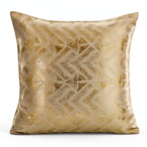 AmeliaHome 2 Cushion Covers 45 x 45 cm Decorative Cushion Covers Zip Geometric Glamour Velvet Navy Beige Gold-0