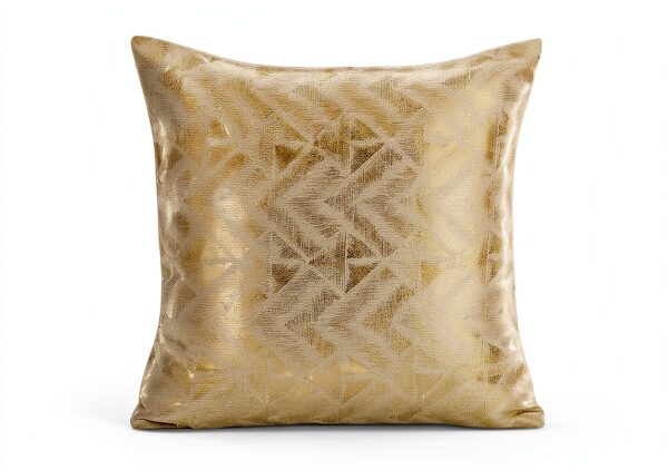 AmeliaHome 2 Cushion Covers 45 x 45 cm Decorative Cushion Covers Zip Geometric Glamour Velvet Navy Beige Gold-0